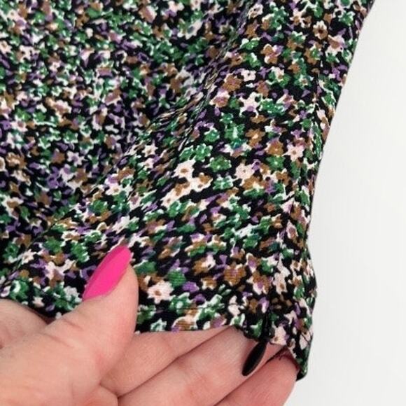 ASTR The Label Livie Floral Ruched Smocked Sleeve Top Sweetheart Neck SZ XS NWT - Picture 4 of 12